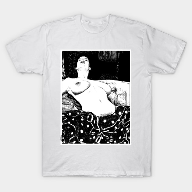 asc 388_La flamenca étourdie (Rosita fainted) T-Shirt by apolloniasaintclair